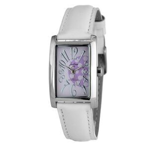 JUSTINA White Leather Dress Women's Watch
